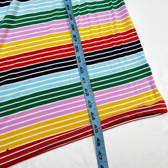 Boden Eleanor Rainbow Striped Midi Dress Sleeveless Boatneck Colorful Jersey 8 L - Picture 9 of 14